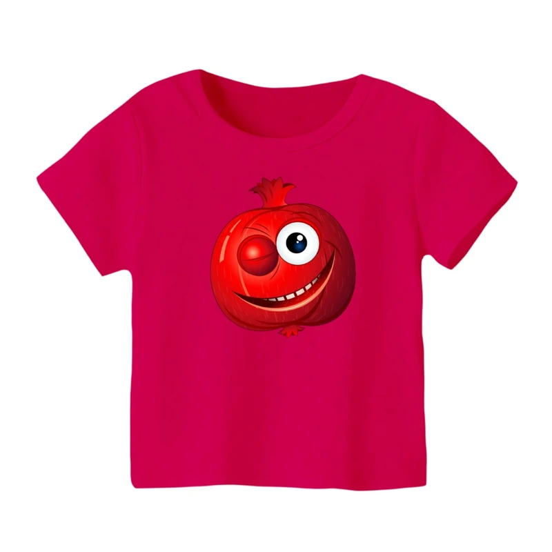 تی شرت آستین کوتاه بچگانه مدل انار یلدایی کد 4