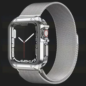 Sprig Milanese LX Cover model For Apple Watch Series 7 Aluminum 45mm / Series 8 Aluminum 45mm / Series 9 Aluminum 45mm with cover