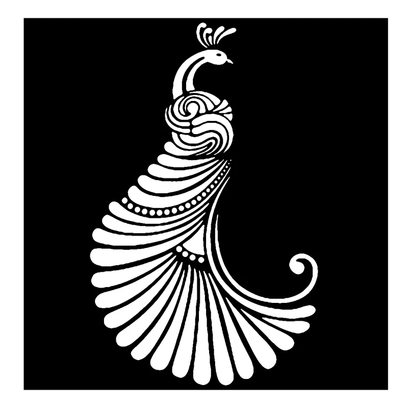  شابلون باتیس آرت طرح طاووس کد 50-441