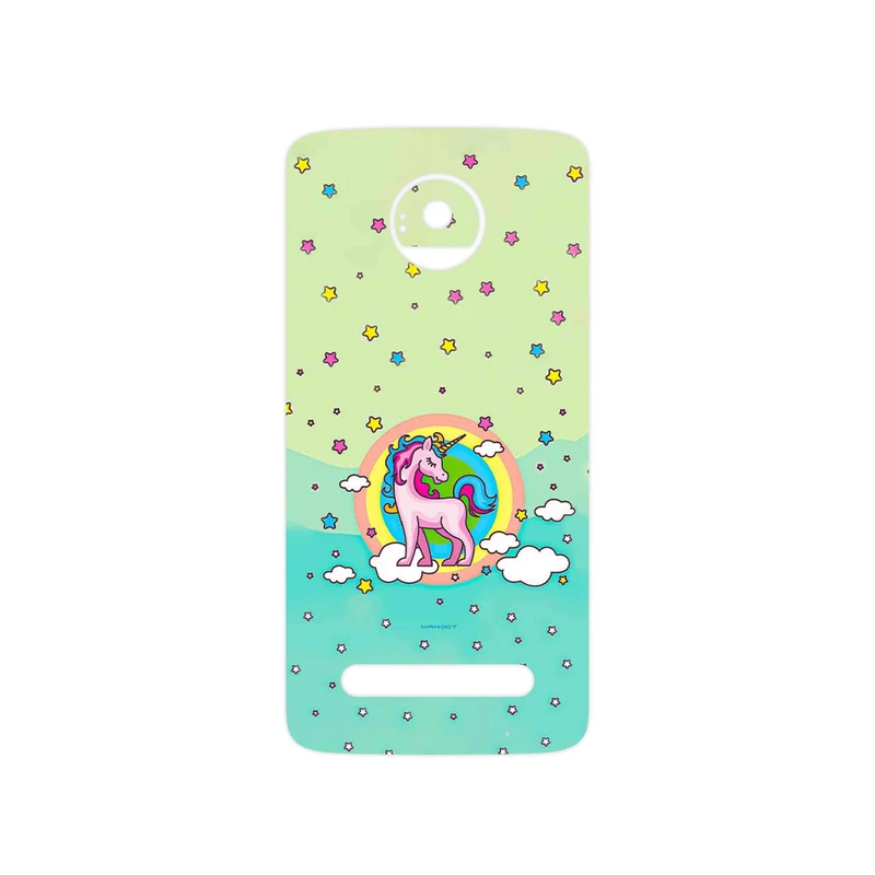 برچسب پوششی ماهوت مدل Rainbow unicorn adventure مناسب برای گوشی موبایل موتورولا Moto Z2 Play
