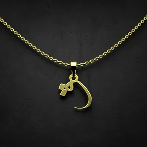 گردنبند طلا 18 عیار زنانه مدوپد مدل حرف ق کد I2-1-1548