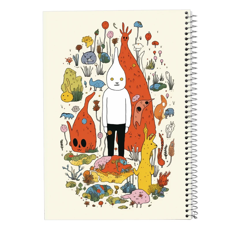 دفتر ژورنال نویسی 50 برگ مدوپد مدل نقطه ای طرح Ghibli کد DF2413