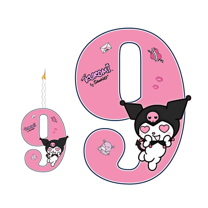 استند تولد مدل عدد 9 طرح کرومی به همراه شمع مجموعه دوعددی