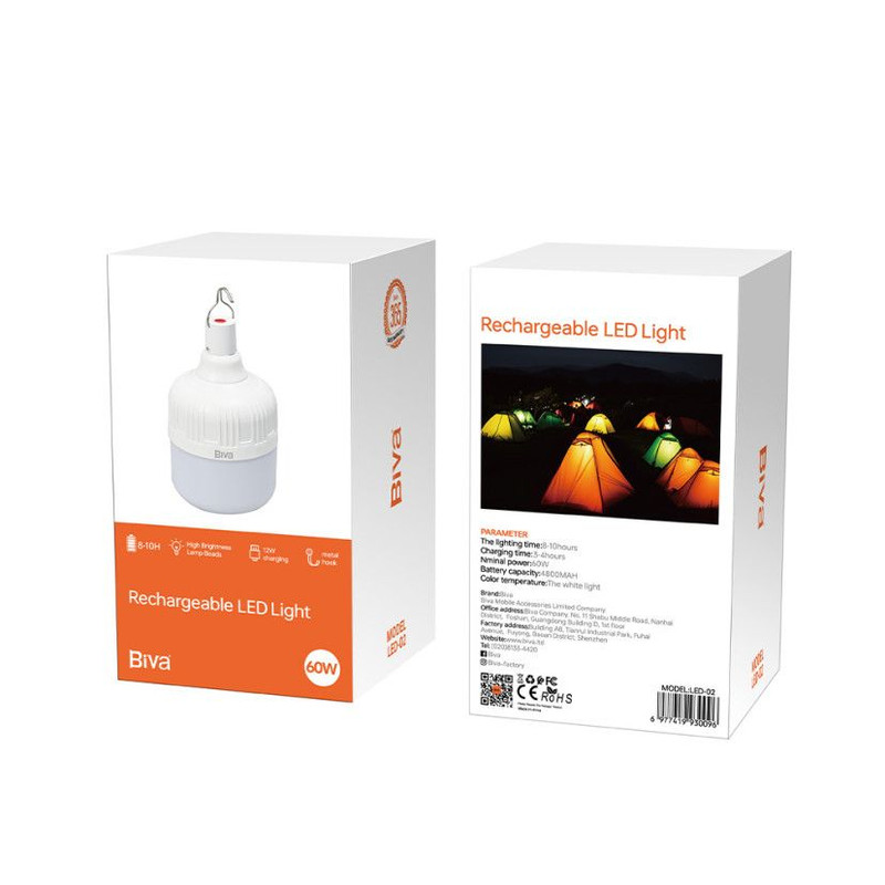 چراغ آویز چادر بیوا  مدل LED02 با نور مهتابی