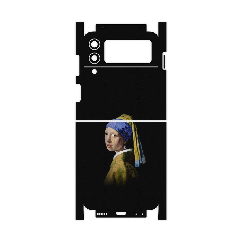 برچسب پوششی ماهوت مدل Girl with a Pearl Earring of Vermeer-FullSkin مناسب برای گوشی موبایل سامسونگ Galaxy Z Flip3 5G