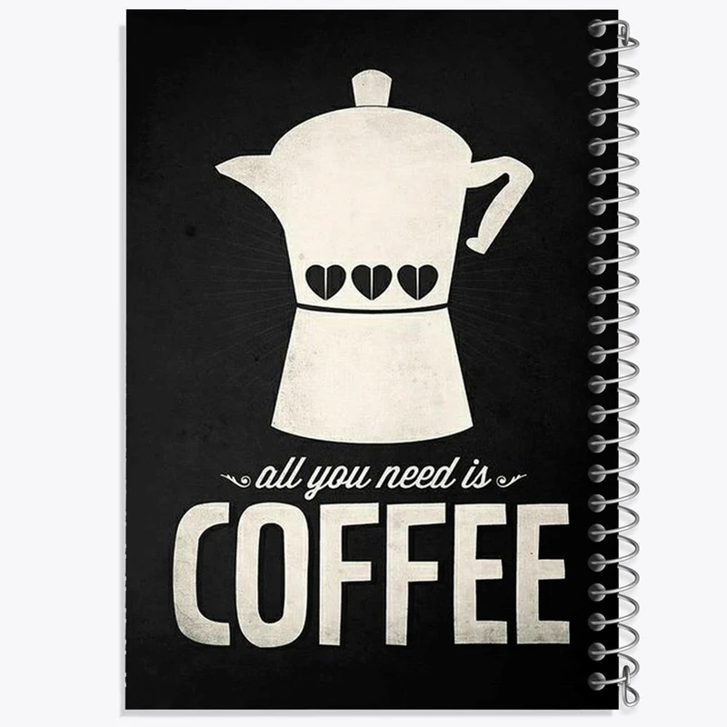 دفتر شطرنجی 50 برگ خندالو طرح قهوه Coffee کد 21992