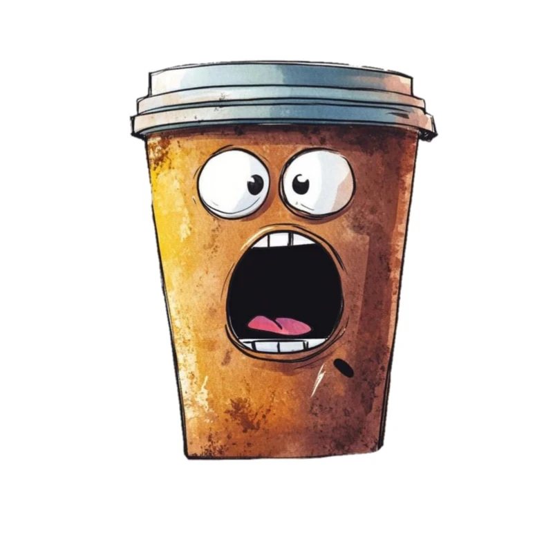 استیکر پارچه و لباس پاد آفرین مدل لیوان قهوه کد 3546