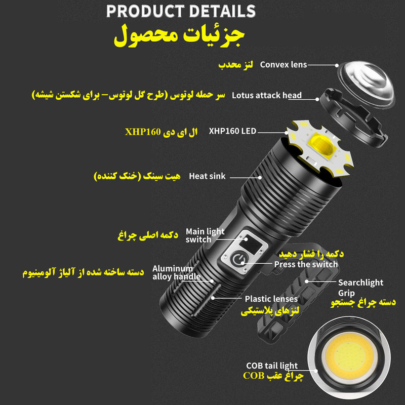 نورافکن دستی مدل 2303