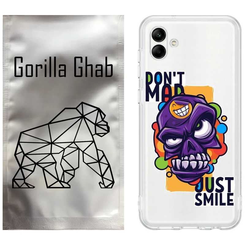 کاور گوریلا قاب مدل CLG کد 33 طرح Smile مناسب برای گوشی موبایل سامسونگ Galaxy A04e