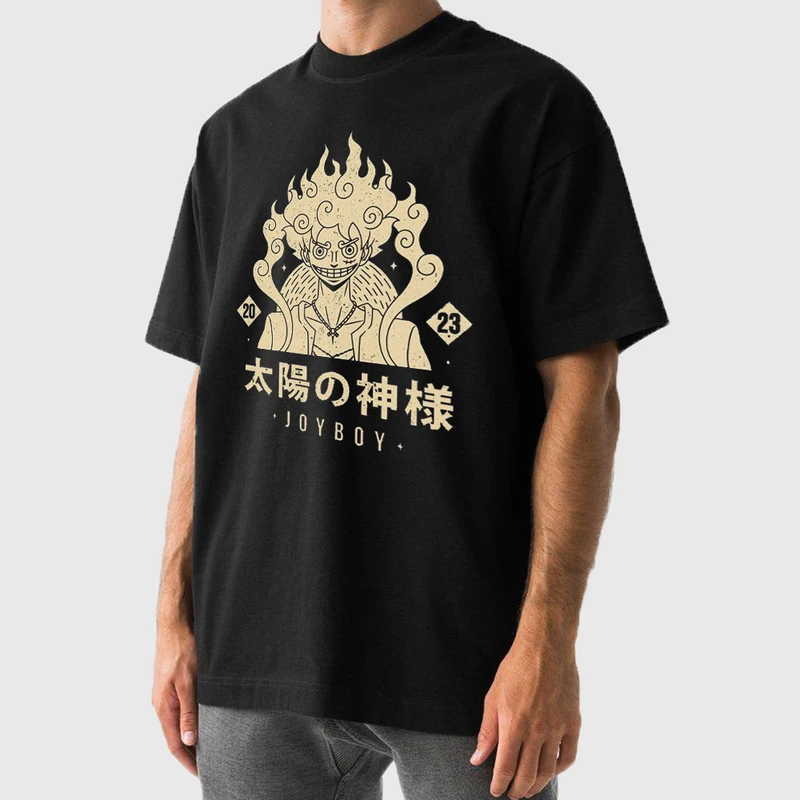 تی شرت آستین کوتاه مردانه مدل لوفی شخصیت انیمه ای وان پیس anm575