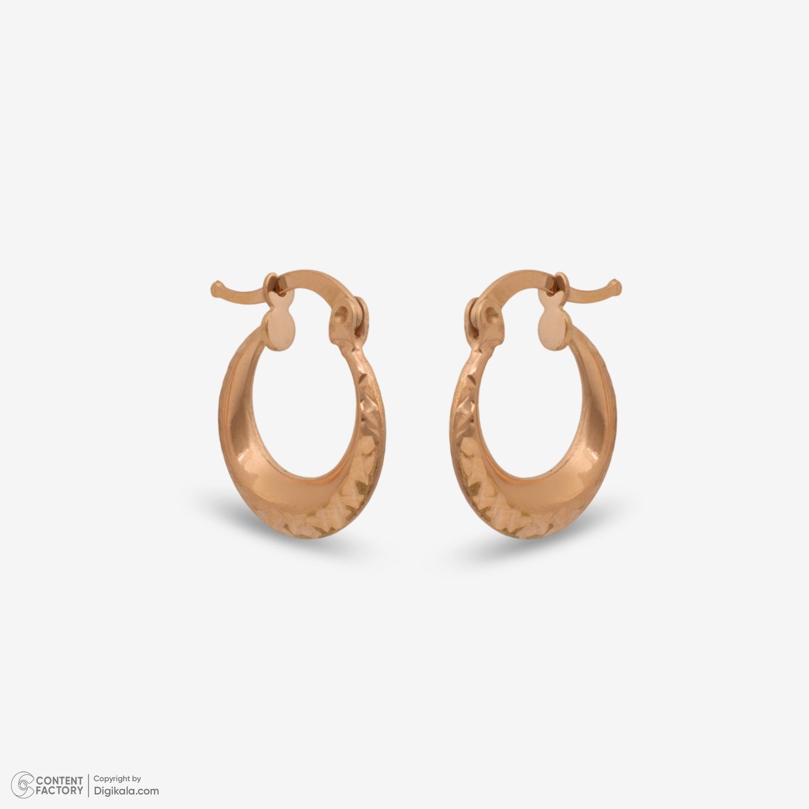 گوشواره کلیپسی طلا 18 عیار زنانه حافا گلد مدل e014 -  - 6