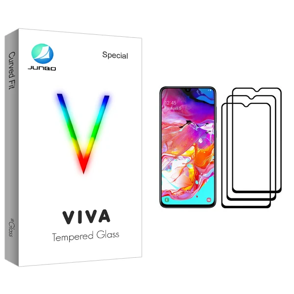 محافظ صفحه نمایش جانبو مدل Viva Glass مناسب برای گوشی موبایل سامسونگ Galaxy A70 بسته سه عددی