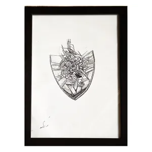 تابلو نقاشی مدل machine heart کد 001