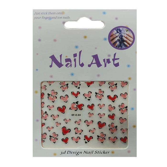 برچسب لنز ناخن مدل قلب