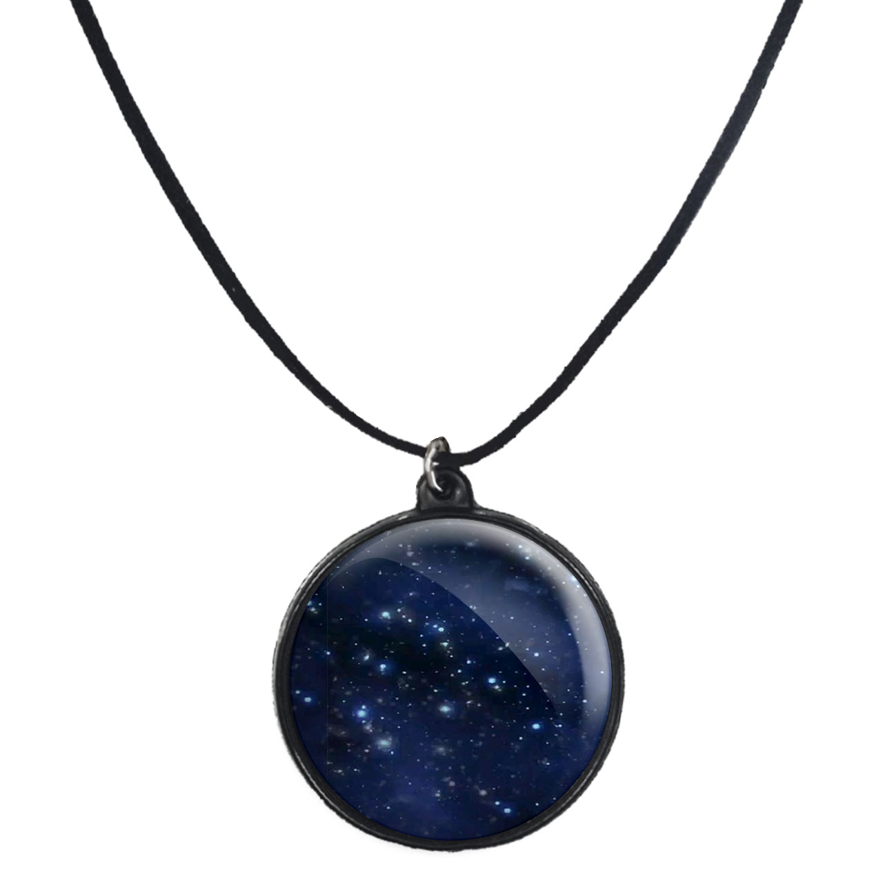 گردنبند پرمانه طرح ستاره و کهکشان کد pmb.25694 مدل دو طرفه