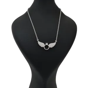 گردنبند نقره زنانه لیردا مدل بال حلقه smed 719