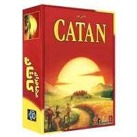 بازی فکری استراتژی مهاجر Catan، مناسب برای نوجوانان و بزرگسالان، 2 تا 4 بازیکن، سطح سختی آسان، مدت زمان کمتر از یک ساعت، شامل ساخت جاده، خانه و شهر با تبادل منابع و برنامه ریزی استراتژیک