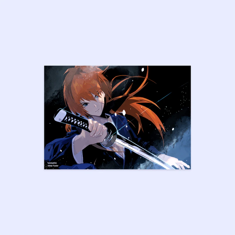 پوستر هومرو مدل فلزی طرح انیمه رورونی کنشین کد PS1437