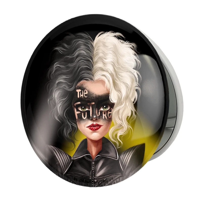 آینه جیبی خندالو طرح کروئلا Cruella مدل تاشو کد 10752 