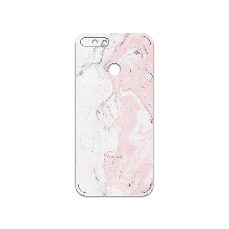 برچسب پوششی ماهوت مدل Blanco-Pink-Marble مناسب برای گوشی موبایل هوآوی Y6 Prime 2018