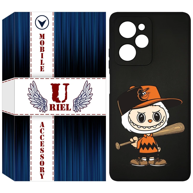 کاور یوریل قاب مدل KSH کد 128 طرح عروسک لبوبو مناسب برای گوشی موبایل شیائومی Poco X5 Pro / Redmi Note 12 Pro 5G