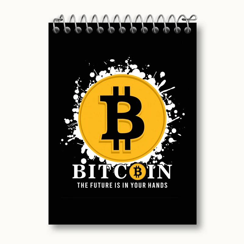 دفتر یادداشت 50 برگ خندالو مدل ارز دیجیتال بیت کوین کد 10890