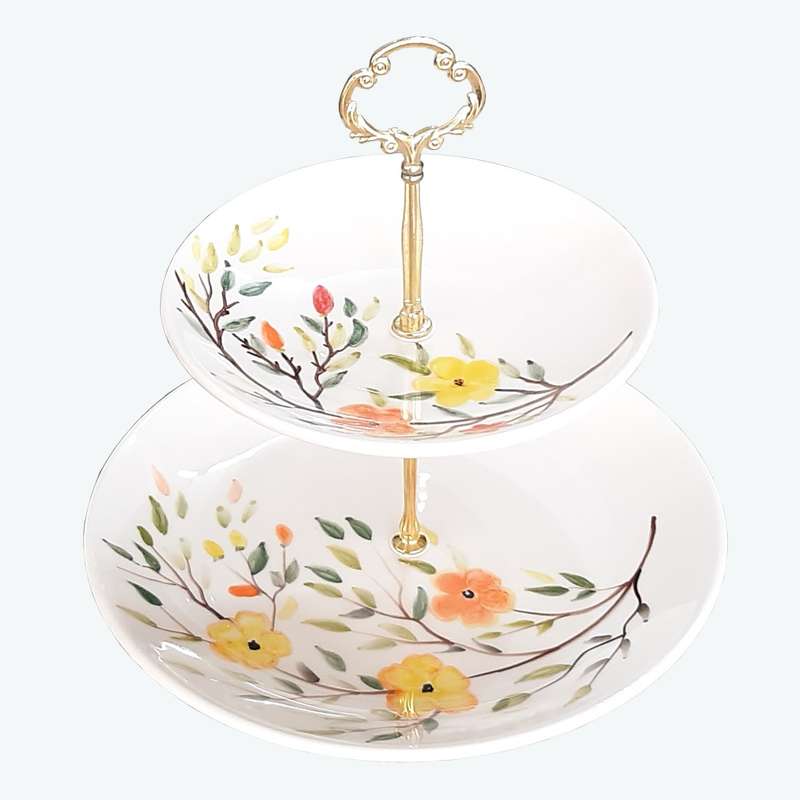 شیرینی خوری سرامیکی طرح گل کد ZP18
