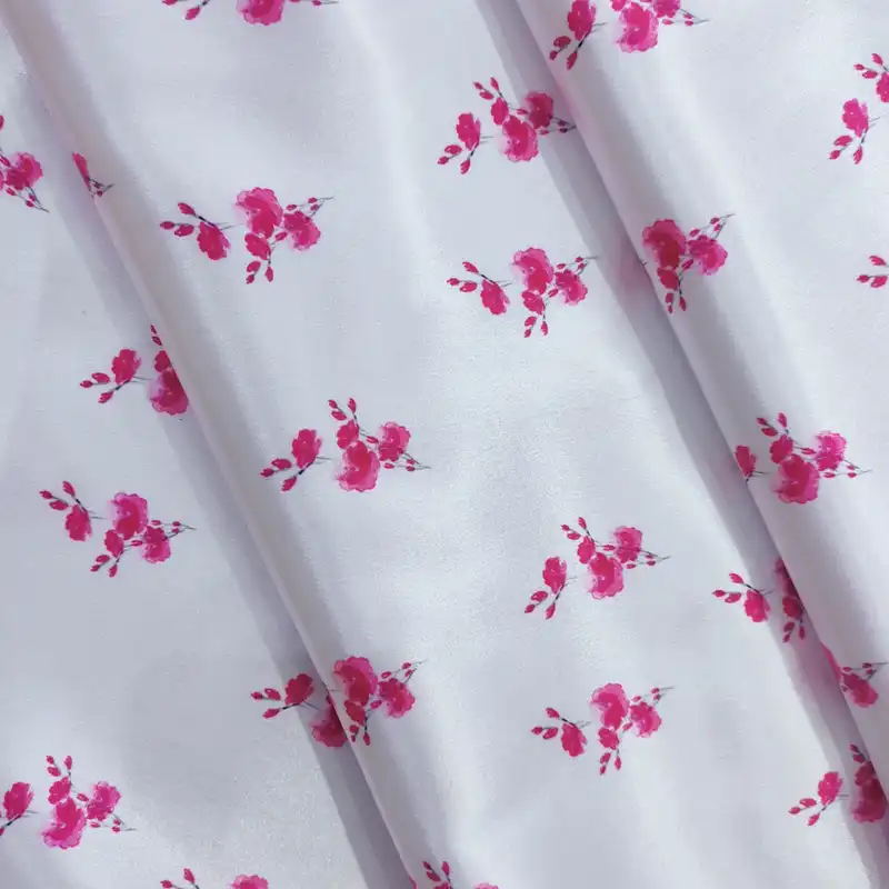 کش مو زنانه مدل اسکرانچی ساتن ابریشم طرح شکوفه گیلاس