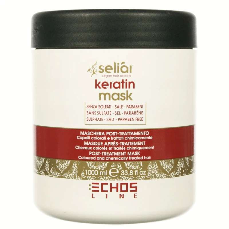 ماسک مو اچ اس لاین مدل KERATIN حجم 1000 میلی لیتر