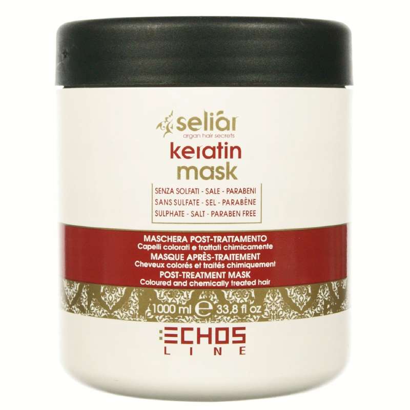 ماسک مو اچ اس لاین مدل KERATIN حجم 1000 میلی لیتر
