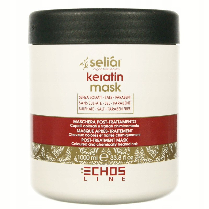 ماسک مو اچ اس لاین مدل KERATIN حجم 1000 میلی لیتر