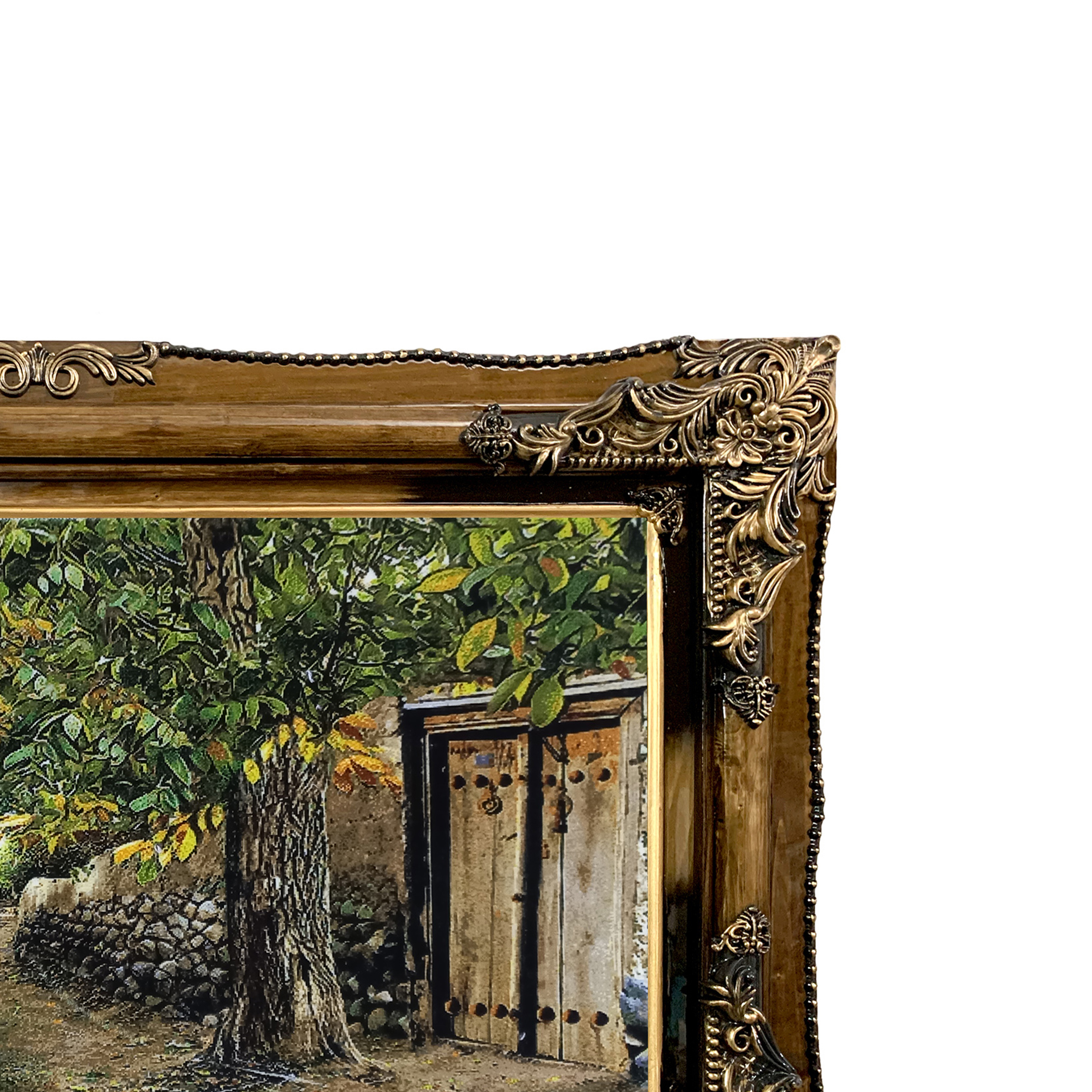 تابلو فرش ماشینی طرح دستبافت مدل کوچه باغ کد 8605