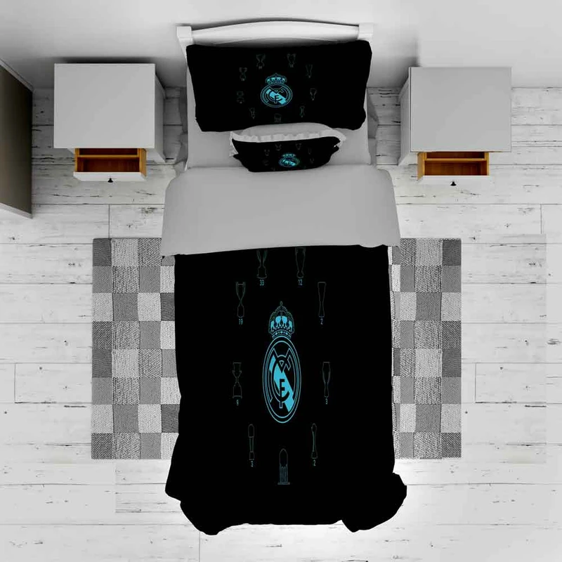 سرویس روتختی مدل گرافیکی تیم فوتبال TXY683 تک نفره 5 تکه