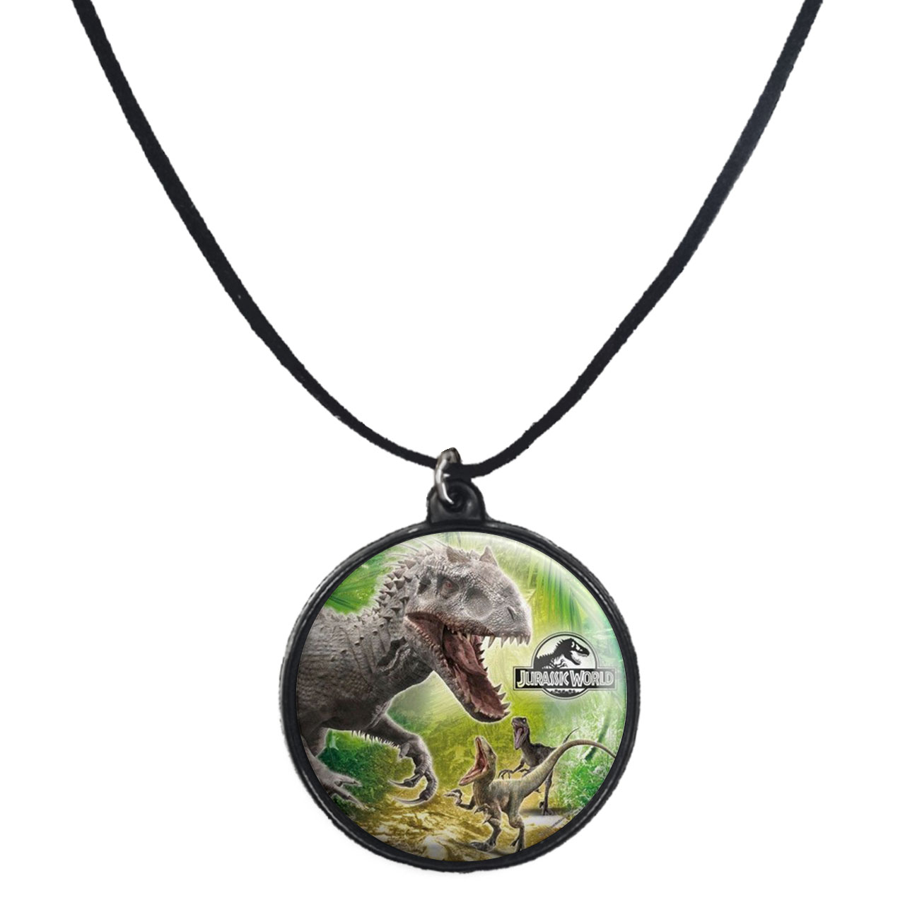 گردنبند پرمانه طرح دایناسور ها کد pmb.23365 مدل دو طرفه