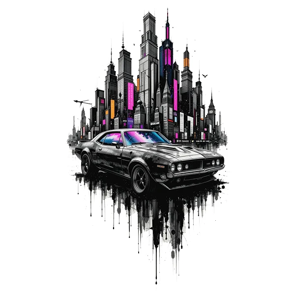  استیکر پارچه و لباس پاد آفرین طرح ماشین کد 4402