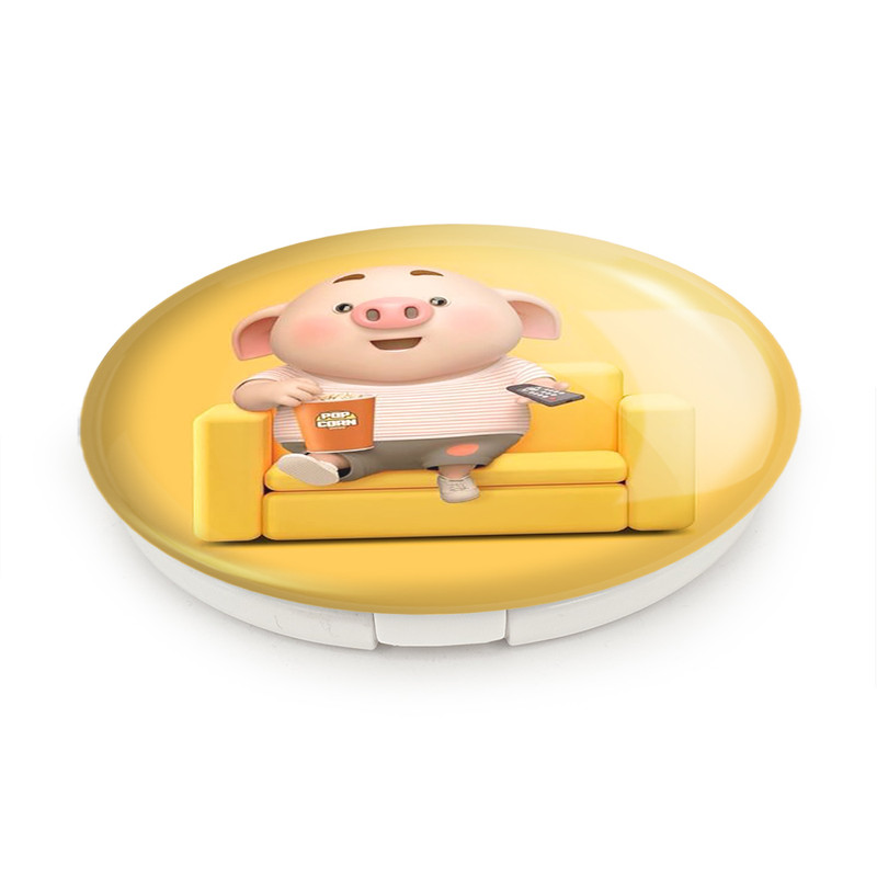 آینه جیبی خندالو طرح بچه خوک مدل تاشو کد 2957