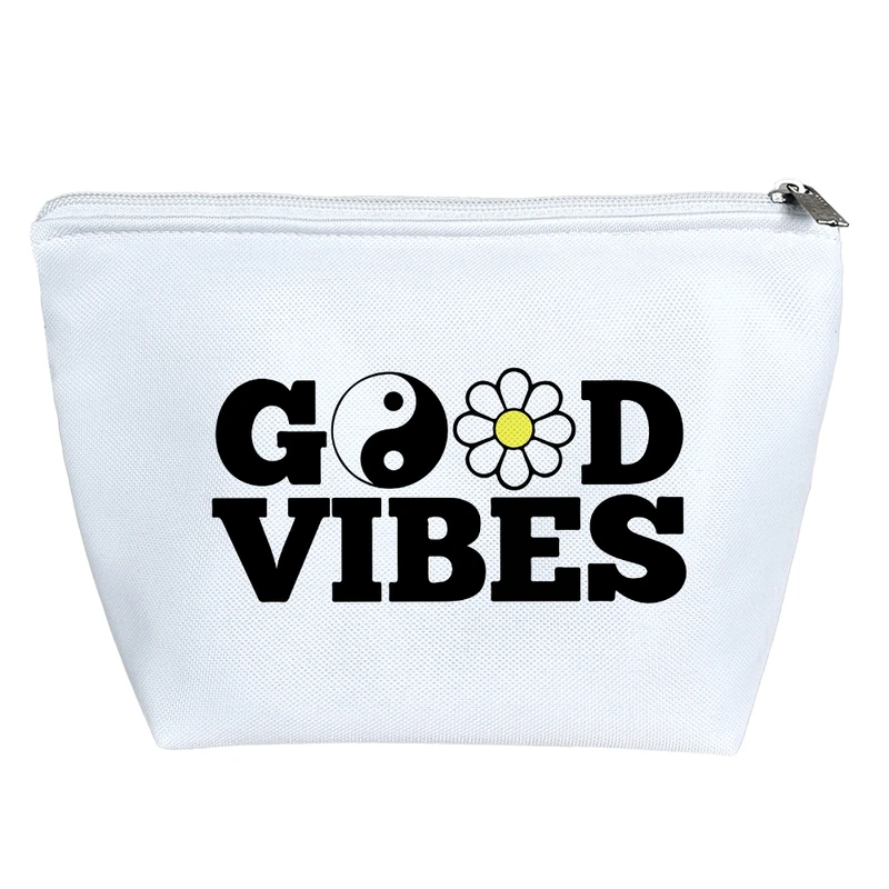 کیف لوازم آرایش دخترانه خندالو مدل Good Vibes کد 8215