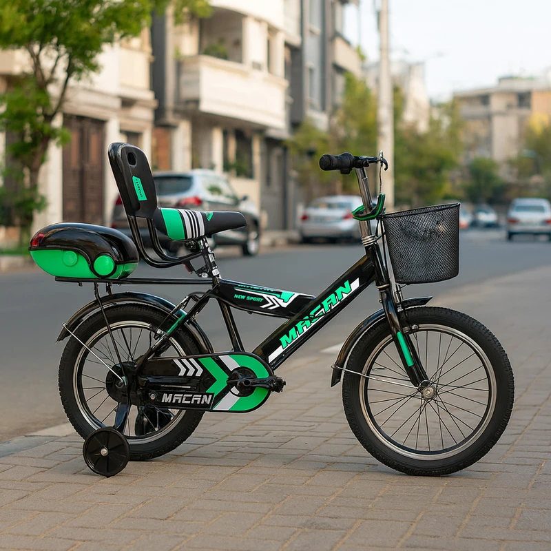 عکس شماره 10 : دوچرخه کودک شهری ماکان مدل b1 سایز طوقه 16 اینچ