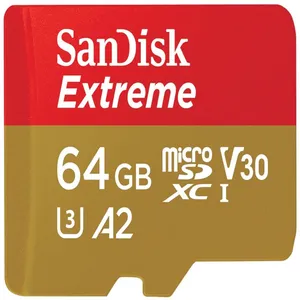 کارت حافظه microSDXC سن دیسک مدل Extreme  کلاس A2 استاندارد UHS-I U3 سرعت 160MBs ظرفیت 64 گیگابایت