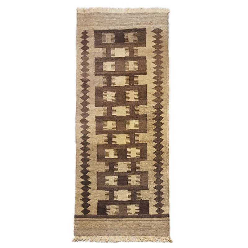 گلیم دستبافت کناره 2 متری طرح خودرنگ کد 200602