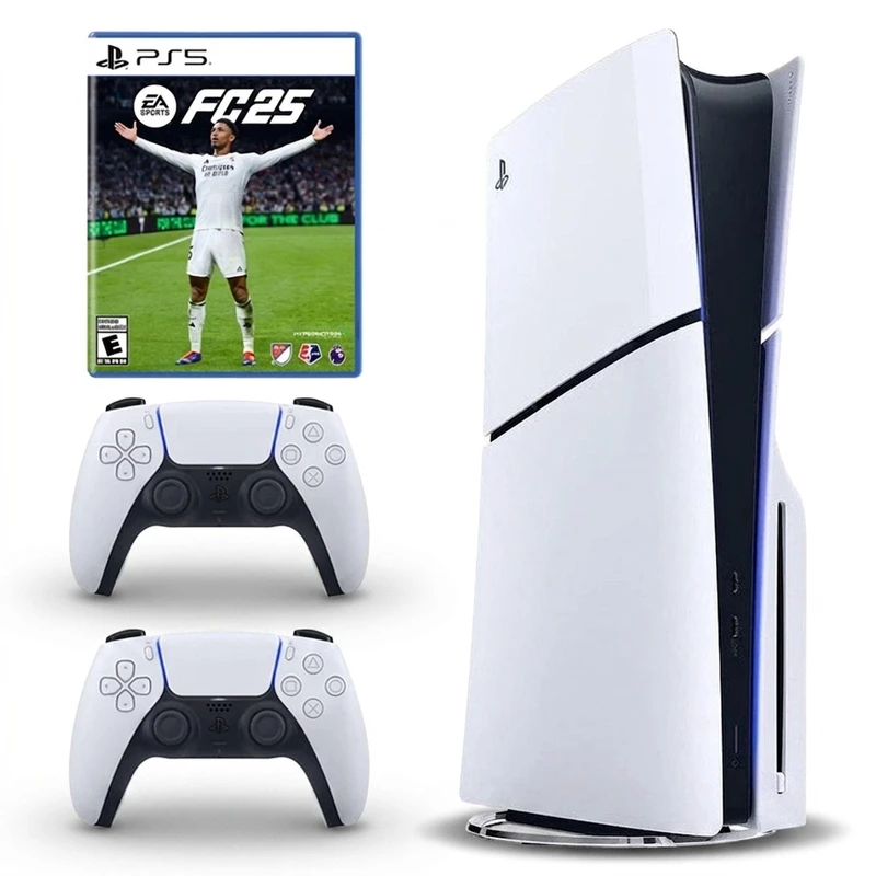 کنسول بازی سونی مدل PlayStation 5 Slim ظرفیت یک ترابایت ریجن 2016A اروپا به همراه دسته اضافی و بازی EA Sports FC 25