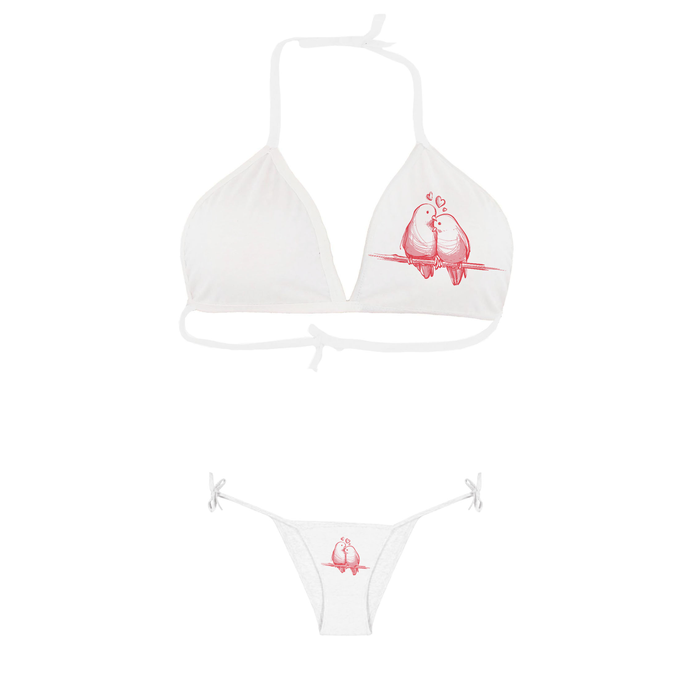 ست شورت و سوتین زنانه مدل مرغ عشق کد 86 AAA