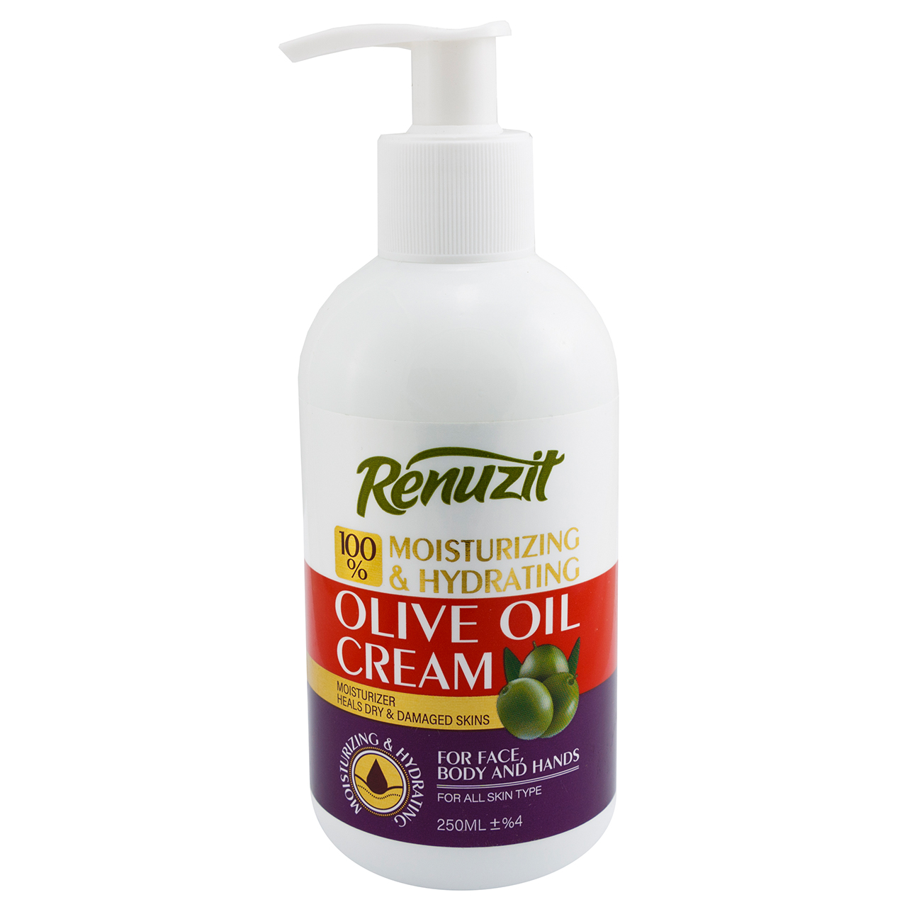 کرم مرطوب کننده رینوزیت مدل OLIVE OIL حجم 250 میلی لیتر