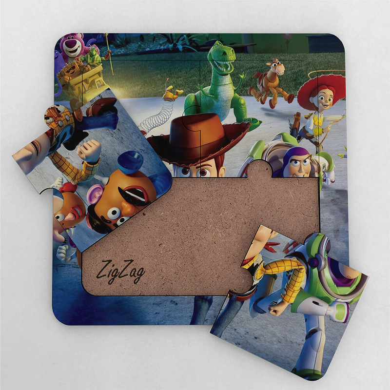 پازل مدل 4 تکه زیگ زاگ طرح disney کد 1002