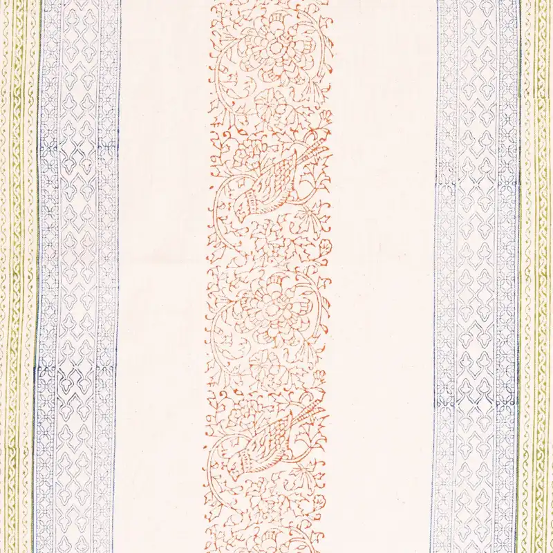 رومیزی چاپ دستی مدل گل و مرغ