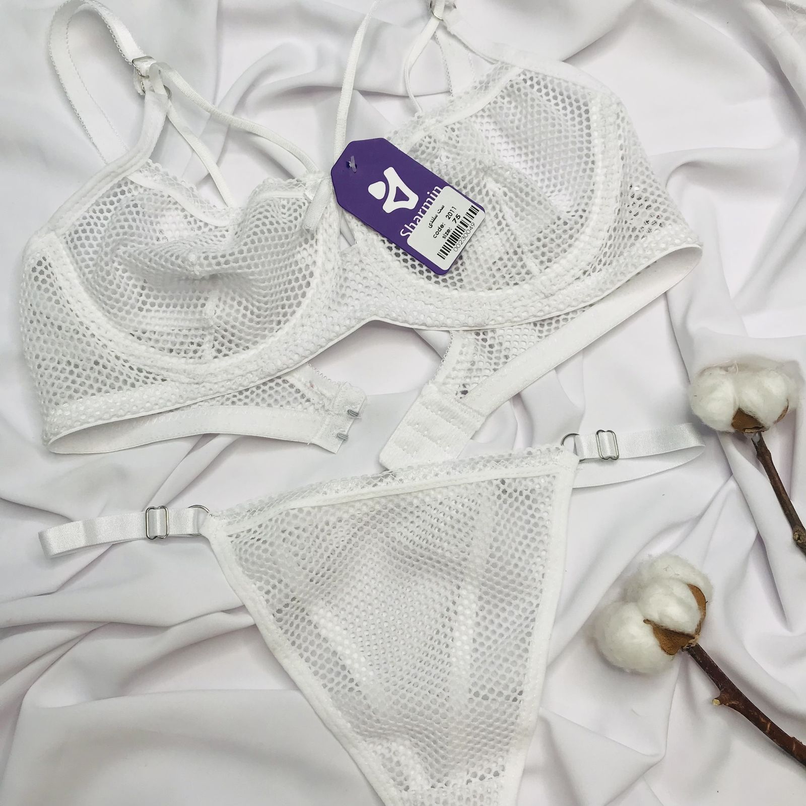 ست شورت و سوتین زنانه شارمین مدل سلندی فنردار هارنس‌دار -  - 2