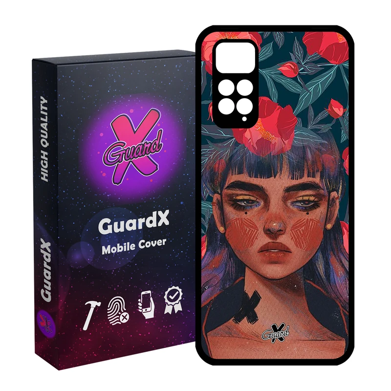 کاور گارد ایکس طرح Girl مدل Glass10334 مناسب برای گوشی موبایل شیائومی Redmi Note 11S/ Note 11 4G