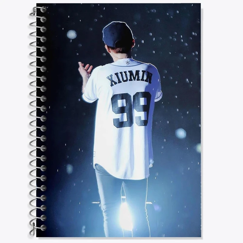 دفتر زبان 50 برگ خندالو مدل دو خط طرح شیومین گروه اکسو EXO کد 13528