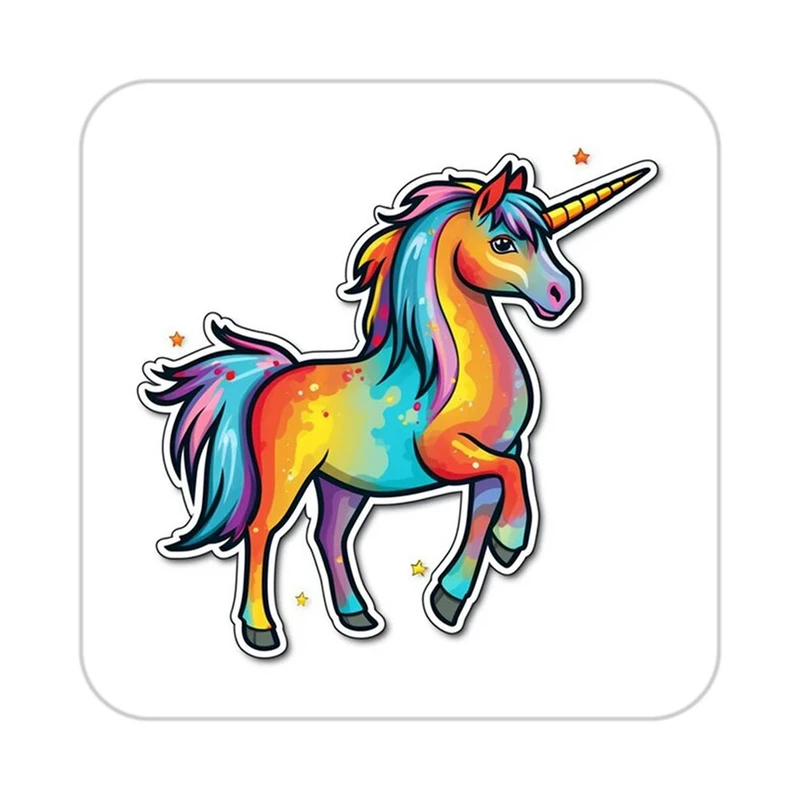 زیر لیوانی کاکتی طرح اسب تک شاخ و یونیکورن مدل mp30104