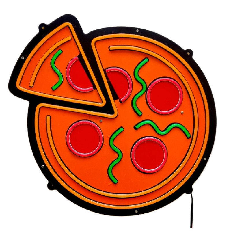 تابلو ال ای دی میشانه مدل نئون فلکسی پیتزا کد BEHSAN_40cm